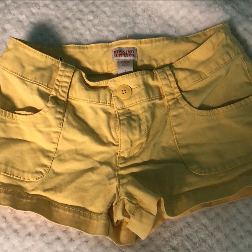 2 paris of shorts.  Yellow and black